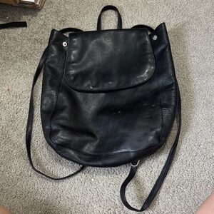 Vintage Elegant Black Leather Women's Bag
